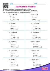 Multiplication & Division